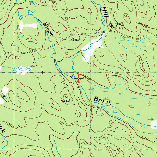 Topographic Map of Clay Hill Brook, VT