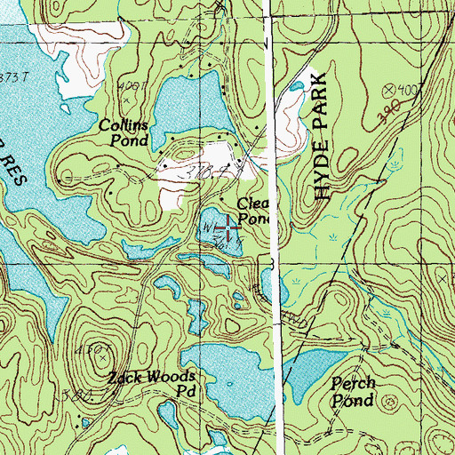 Topographic Map of Clear Pond, VT