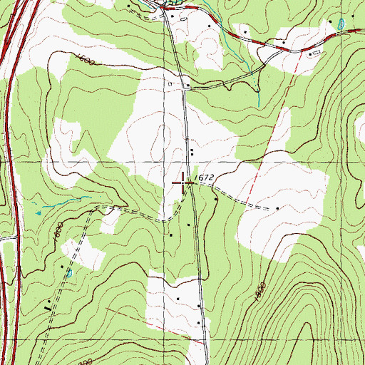 Topographic Map of Clogston School, VT
