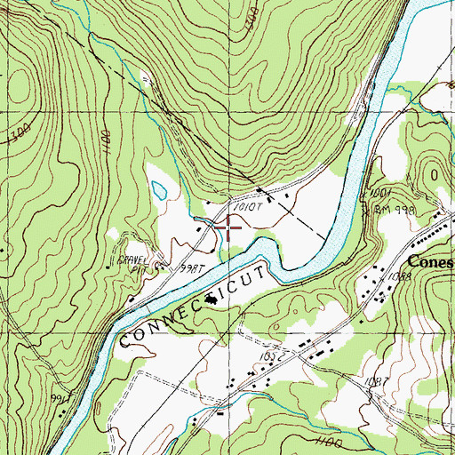 Topographic Map of Clough Brook, VT