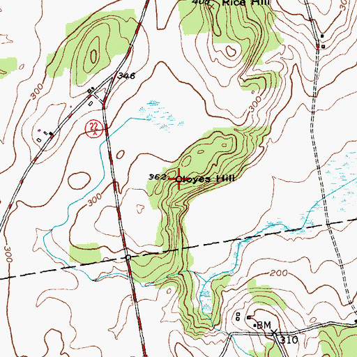 Topographic Map of Cloyes Hill, VT