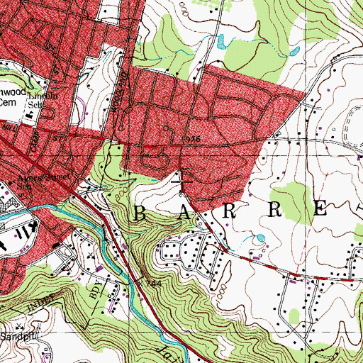 Topographic Map of Cobble Hill School, VT