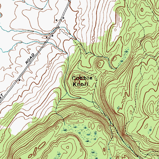 Topographic Map of Cobble Knoll, VT