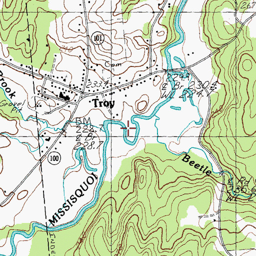 Topographic Map of Coburn Brook, VT