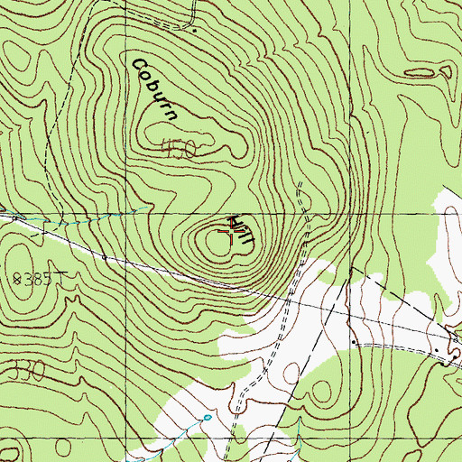 Topographic Map of Coburn Hill, VT