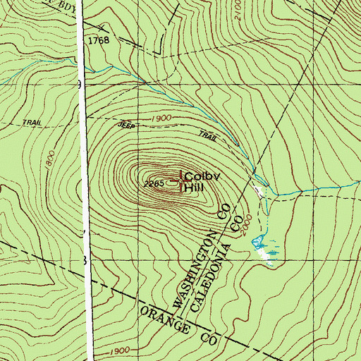 Topographic Map of Colby Hill, VT