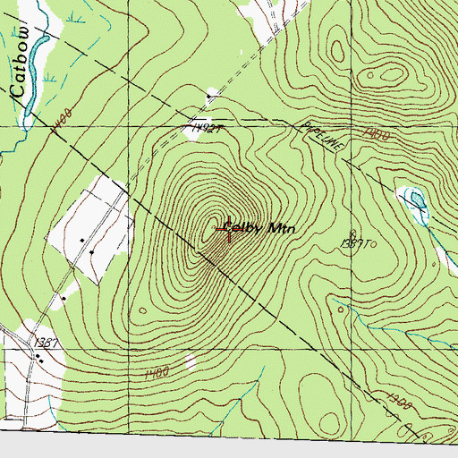 Topographic Map of Colby Mountain, VT