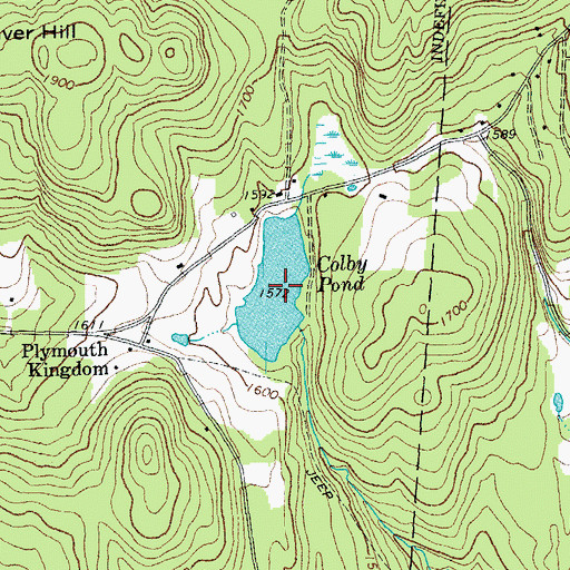 Topographic Map of Colby Pond, VT