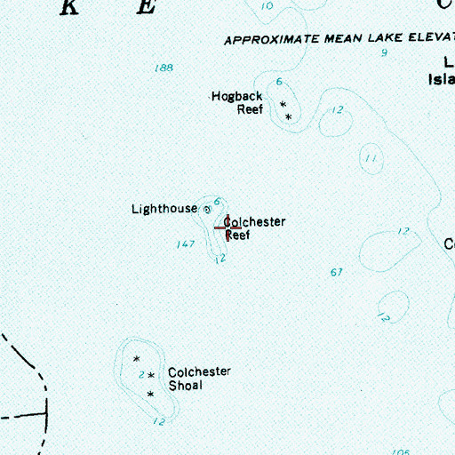 Topographic Map of Colchester Reef, VT