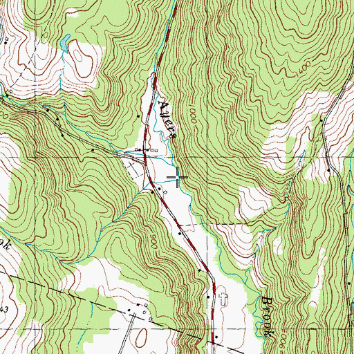 Topographic Map of Cold Brook, VT