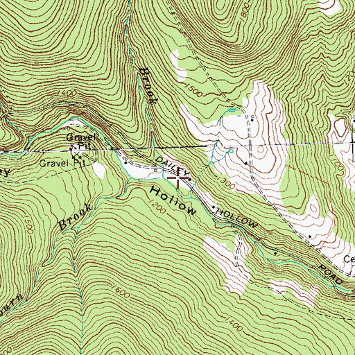 Topographic Map of Cold Brook, VT