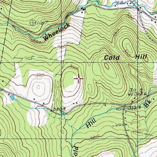 Topographic Map of Cold Hill, VT