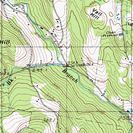 Topographic Map of Cold Hill Brook, VT