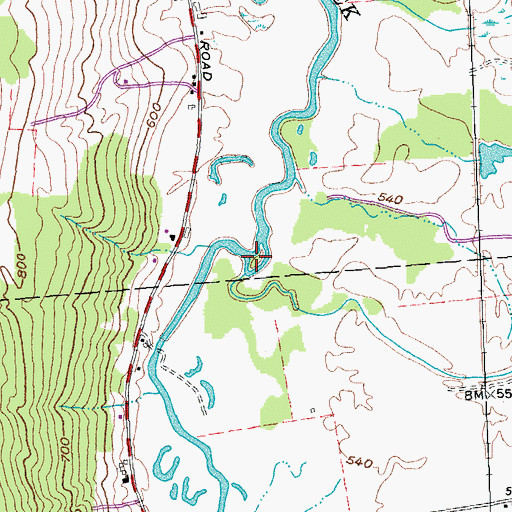 Topographic Map of Cold River, VT