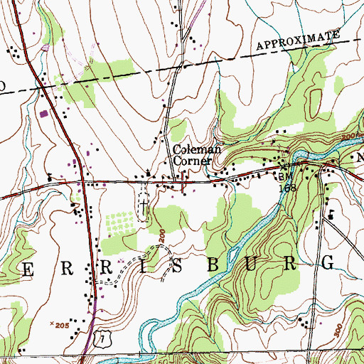 Topographic Map of Coleman Corner, VT