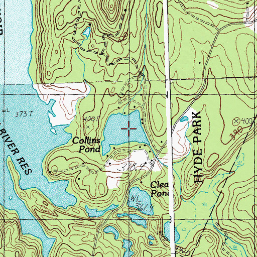 Topographic Map of Collins Pond, VT