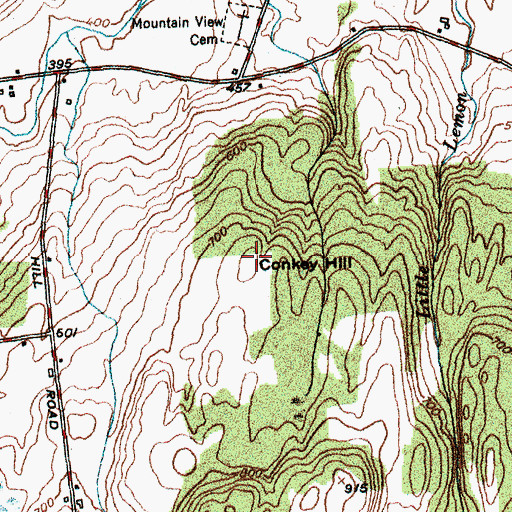 Topographic Map of Conkey Hill, VT