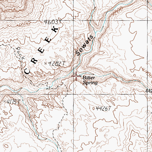 Topographic Map of Bitter Spring, AZ