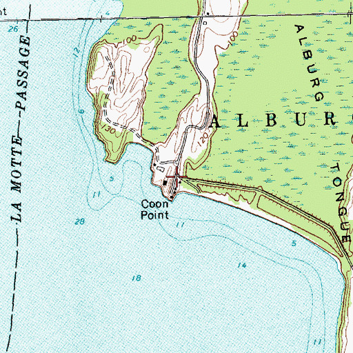 Topographic Map of Coon Point, VT