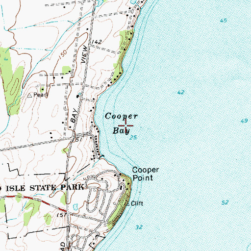 Topographic Map of Cooper Bay, VT