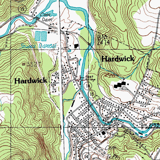 Topographic Map of Cooper Brook, VT