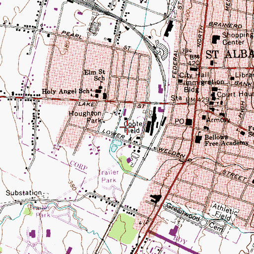 Topographic Map of Coote Field, VT