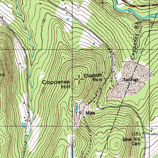 Topographic Map of Copperas Hill, VT