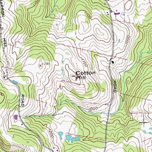Topographic Map of Cotton Hill, VT