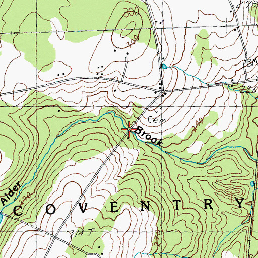 Topographic Map of Coventry Center School, VT