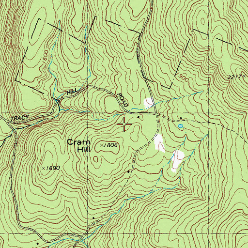 Topographic Map of Cram Hill, VT