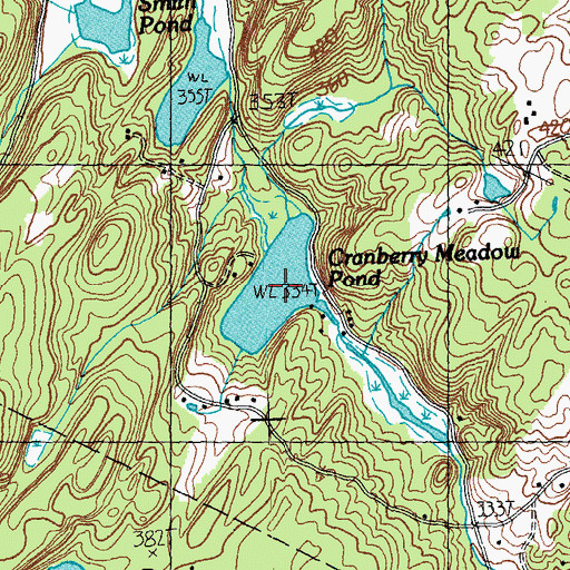 Topographic Map of Cranberry Meadow Pond, VT