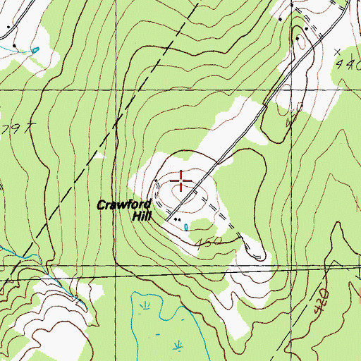 Topographic Map of Crawford Hill, VT
