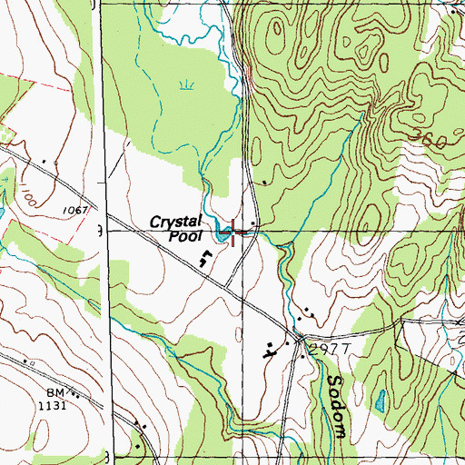 Topographic Map of Crystal Pool, VT