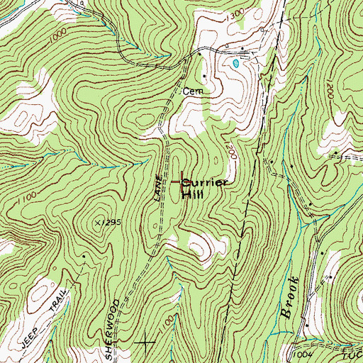 Topographic Map of Currier Hill, VT
