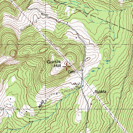 Topographic Map of Curtis Hill, VT