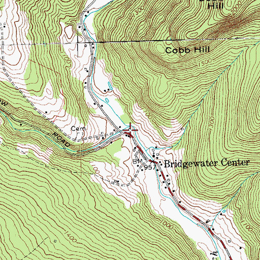 Topographic Map of Dailey Hollow, VT