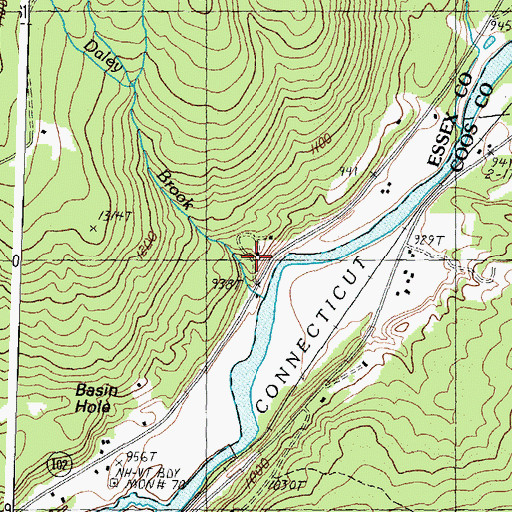 Topographic Map of Daley Brook, VT