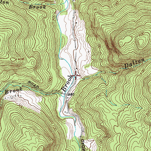 Topographic Map of Dalton Brook, VT