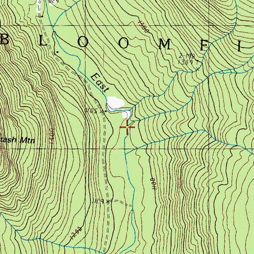 Topographic Map of Dam Number One, VT