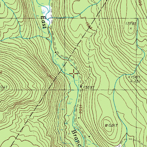 Topographic Map of Dam Number Three, VT