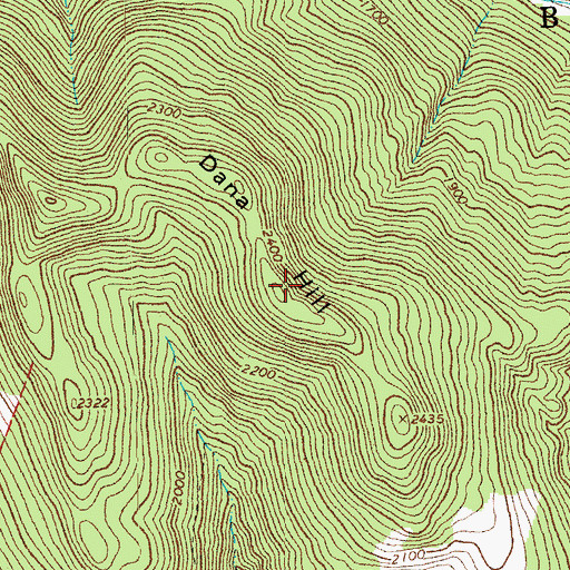 Topographic Map of Dana Hill, VT