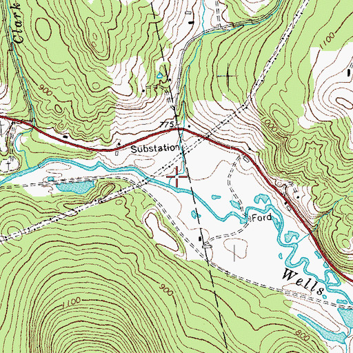 Topographic Map of Darius James Brook, VT