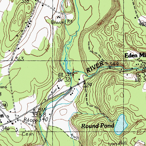 Topographic Map of Dark Branch, VT