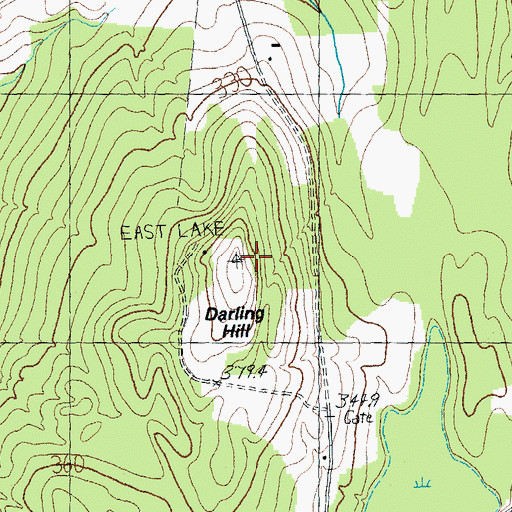 Topographic Map of Darling Hill, VT