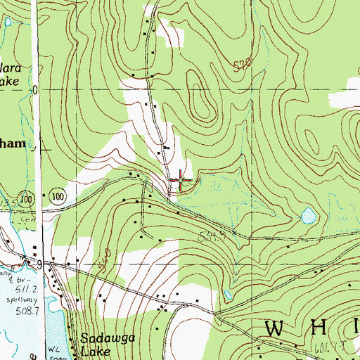 Topographic Map of Davidson Cemetery, VT