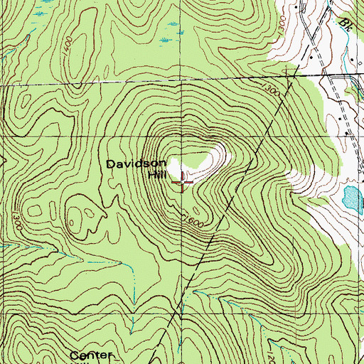 Topographic Map of Davidson Hill, VT
