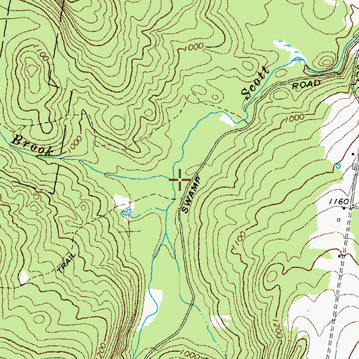 Topographic Map of Dawes Brook, VT