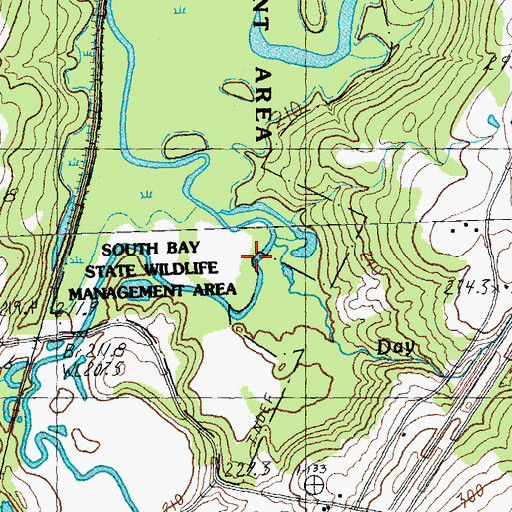 Topographic Map of Day Brook, VT