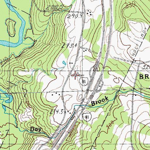 Topographic Map of Day Cemetery, VT