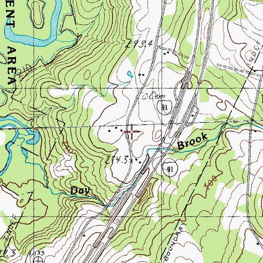 Topographic Map of Day School, VT